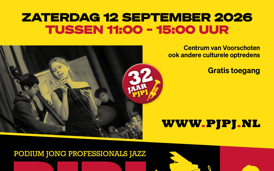 Jette de Jager Trio treedt op tijdens de Cultuurmarkt in het centrum van Voorschoten