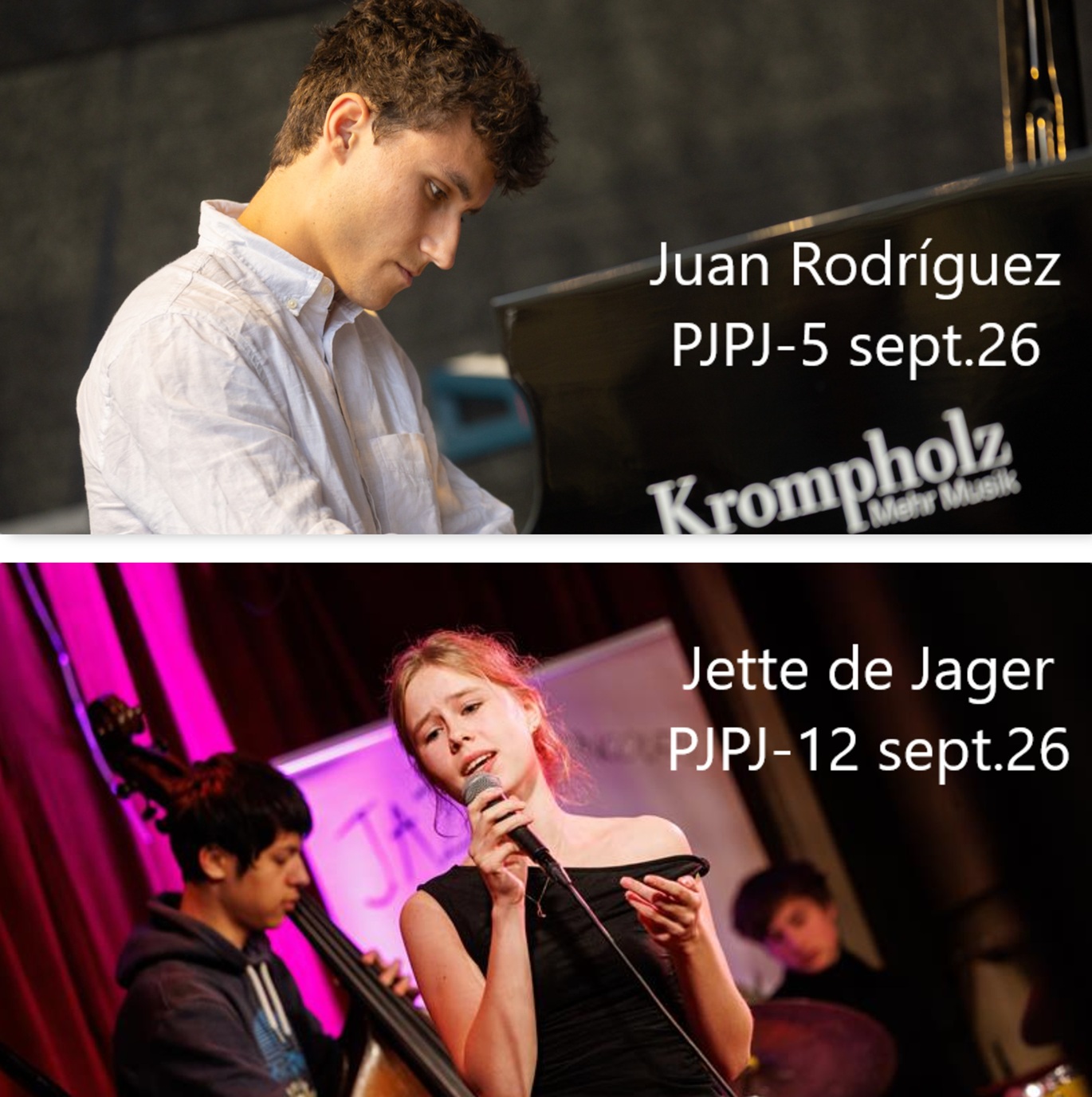 PJPJ opent 32e jazzseizoen met Juan Rodríguez Chamber op 5 september en Jette de Jager Trio op 12 september 2026